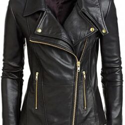 Ladies Slim FIt Moto Leather Jacket
