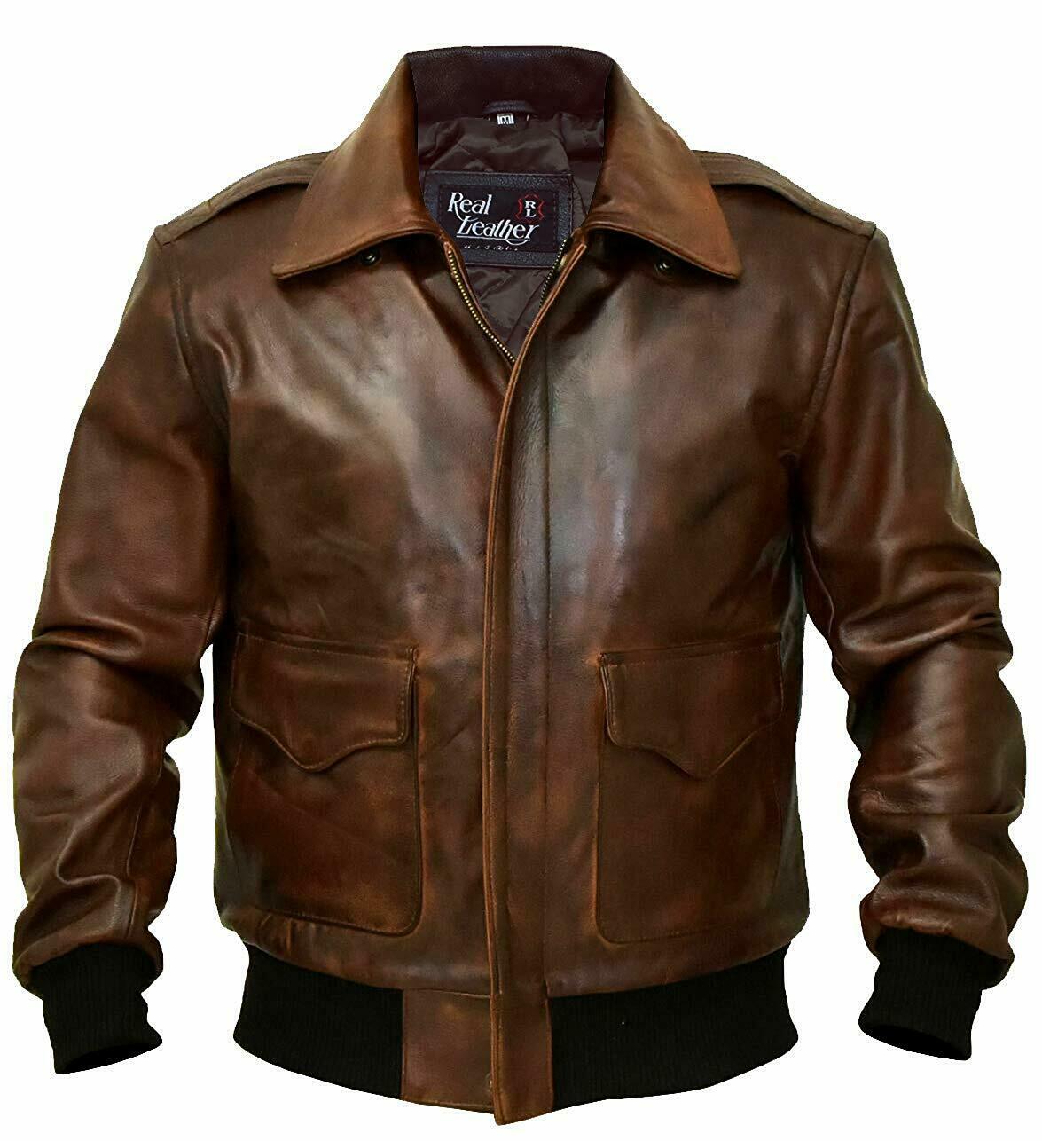 Men's Classic Aviator Flight Bomber Jacket