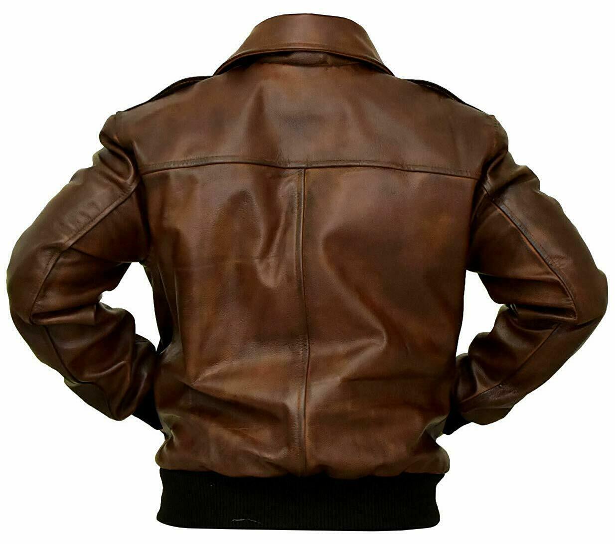Men's Classic Aviator Flight Bomber Jacket - Image 2